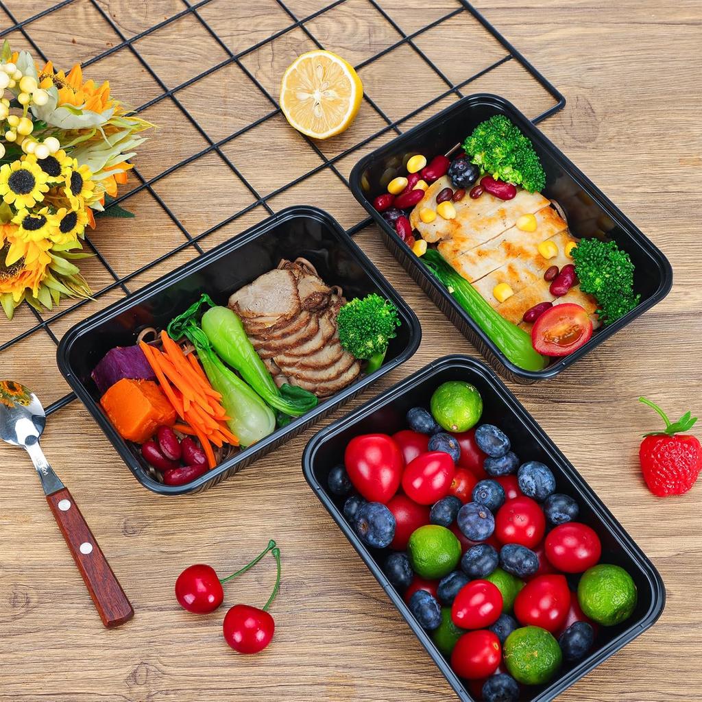 10/30 Stück Einweg-Lebensmittelbehälter mit Deckeln Kunststoff Bento Lunchbox Obst Kühlschrank Frischhalteboxen Küche Lebensmittelaufbewahrung