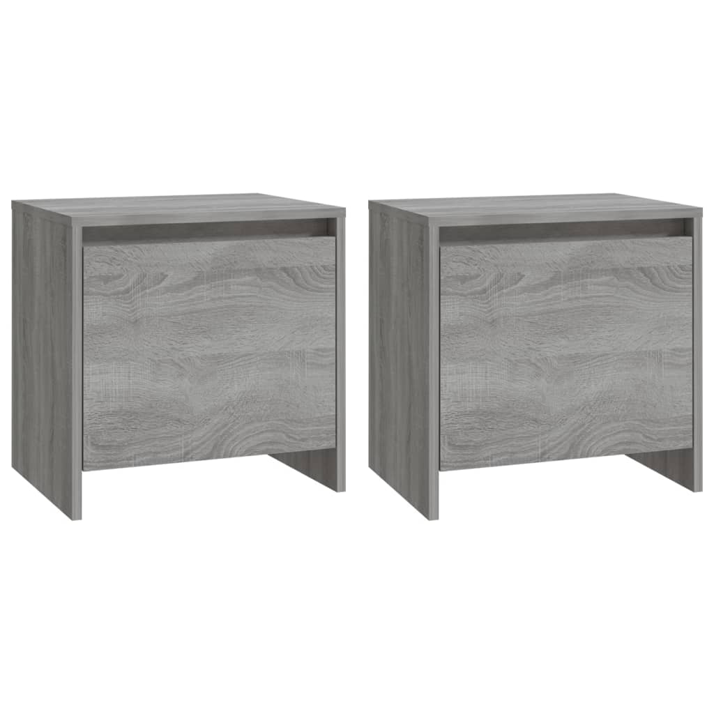 Nightstands 2 pcs Grey Sonoma 45 x 34 x 44.5 cm Particleboard