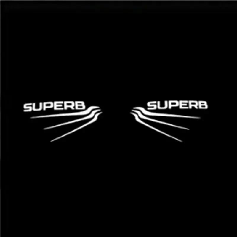 

Car Door Welcome Laser Projector Logo Ghost Shadow Night Light Car Courtesy Lamp kit For Skoda Superb 2 MK2 Superb 3 2009-2024 2PCS