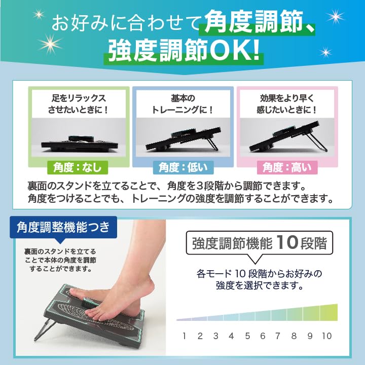 by Naoki Foot Energy Sole EMS Machine Medium Frequency Low Frequency Foot Training Muscle Training Exercise Remote Control Included [Supervised