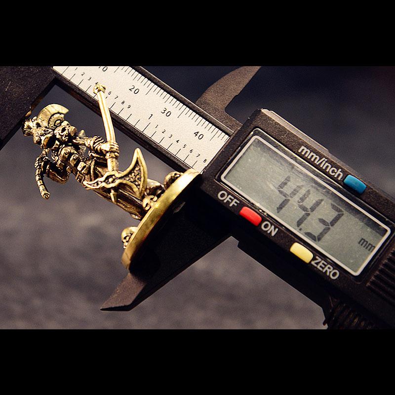 Brass Bird Parrot Head Warrior Figurine Miniaturs Desktop Ornament Retro Metal Solider Models Home Decoration Crafts Accessories
