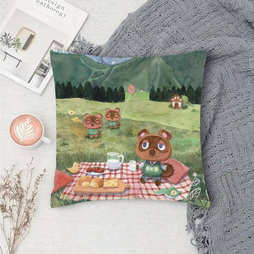 Мультяшная наволочка Animal Crossing, чехол для подушки на диван, комнатное украшение для дома 12x12Inch