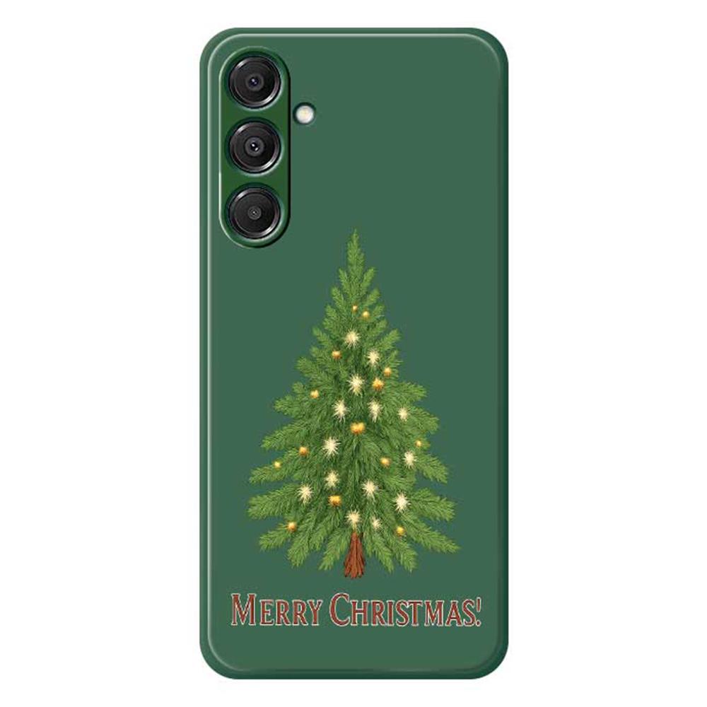 For Samsung Galaxy A16 5G/4G Case Christmas Tree Pattern Printing Straight Edge TPU Phone Back Cover