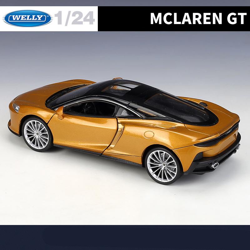 WELLY 1/24 McLaren GT Alloy Sports Car Model Diecasts Metal Racing Super Vehicles Car Model High Simulation Collection Kids Gift