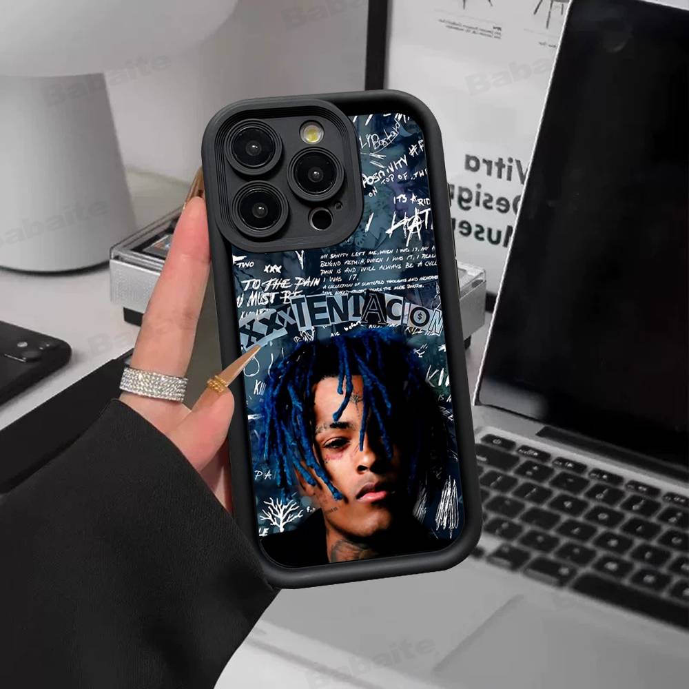 Handyhülle für iPhone 17 16 E 15 14 13 12 11 Pro Max Plus Rückabdeckung des Rappers X-XXXTentacionS