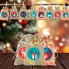 DIY Christmas Advent Calendar Gift Bag Set Children Birthday Holiday Candy Wrap
