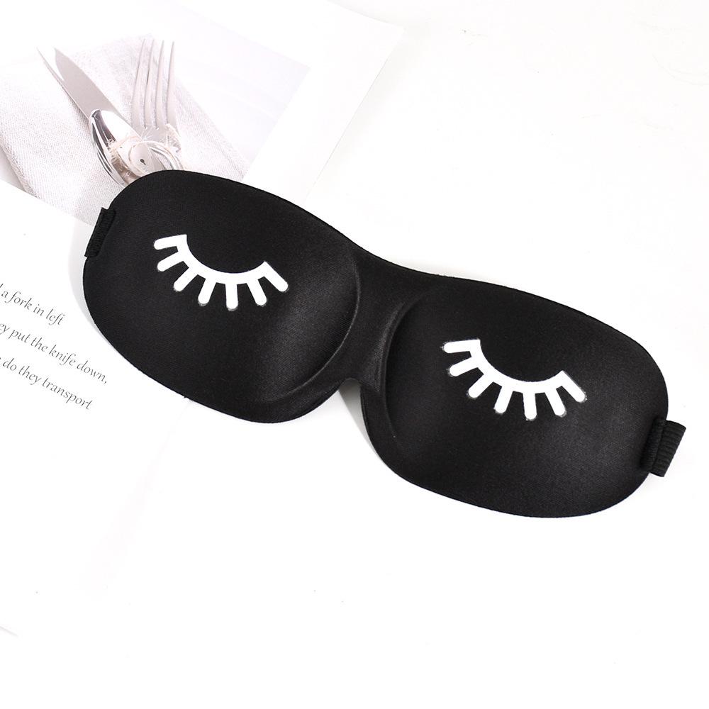 3D Stereo Eyelashes Eye Mask - Comfortable, Breathable, Light-Blocking Sleep Mask for Travel and Outdoor Rest. чёрный
