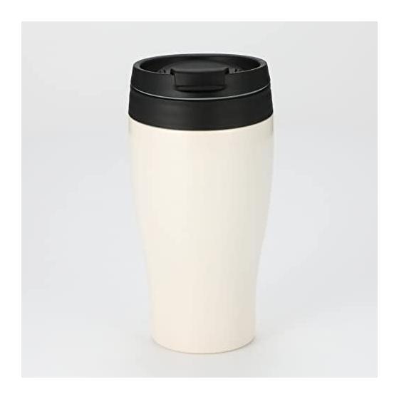 Doshisha Tumbler with Lid Convenience Store Mug Direct Type Vacuum Insulated Direct Drip 360ml White CBCT400WH