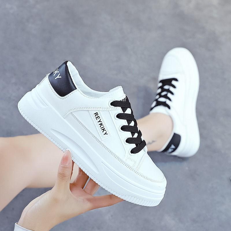 Little White Shoes Women's 2025 New Spring and Autumn Platform Shoes Korean Version of Versatile Trend Casual Women's Shoes Sports Board Shoes Women