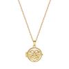 Personalized Necklace Love Oval Open And Close Photo Album Pendant Collarbone Chain Necklace Electroplated Gold Color Retention