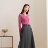 Sancai Plus Size Women's Lapel Knit Pullover