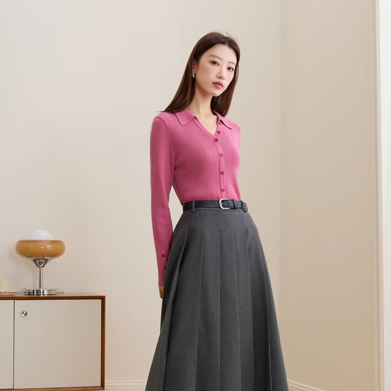 Sancai Plus Size Women's Lapel Knit Pullover