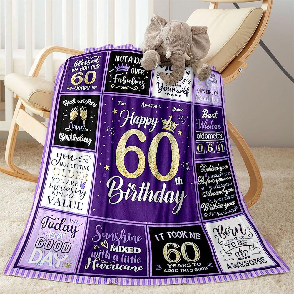 Happy 50th Birthday Celebration flannel,Lightweight,Flannel Blanket,Comfortable Blanket, Sofa Blanket, Gift blankets,Holiday Gift Blanket Blankets
