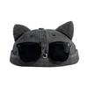 Cat Ears Brimless Hat with Sunglasses Sweet Breathable Woman's Landlord Hat Detachable Sunglasses Without Brim