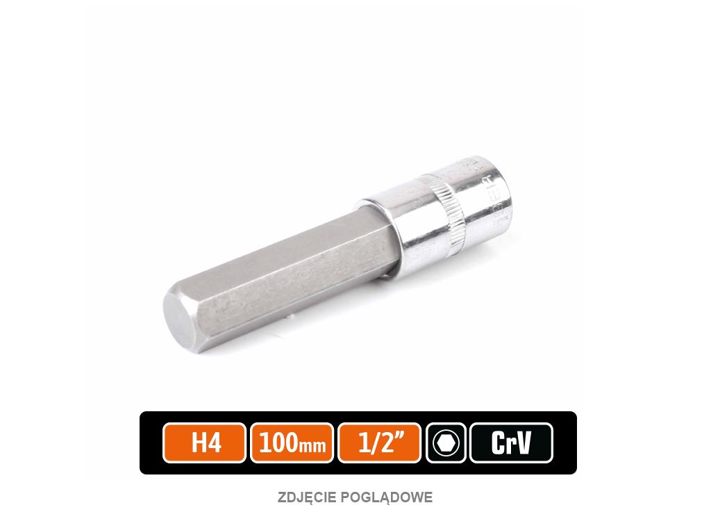 Klucz Nasadowy 1/2" Z Bitem Hex 100 Mm/H4 / Teger