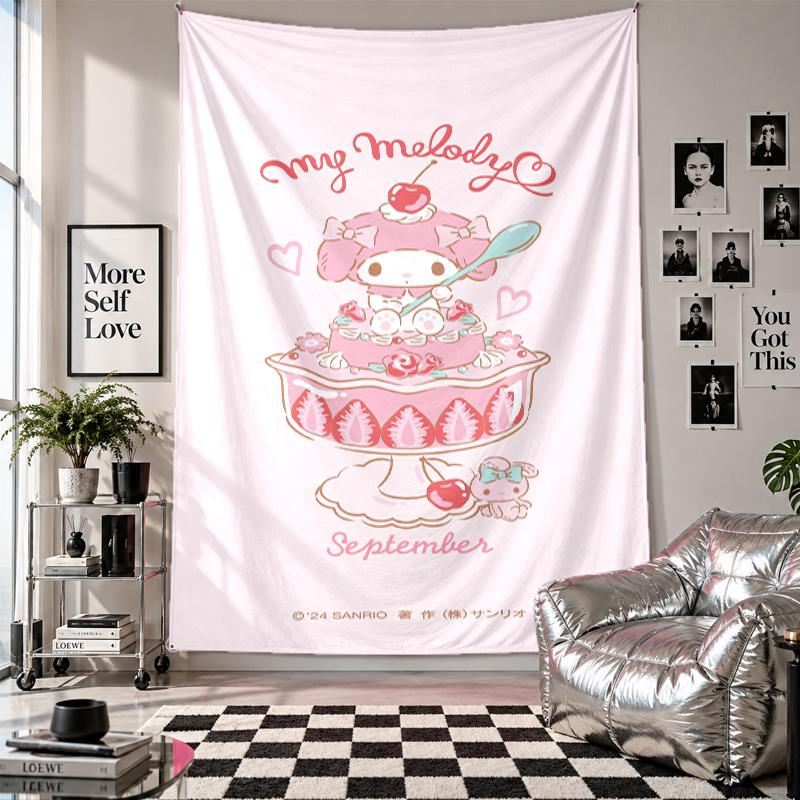 Wall TapestryMy Melody Art Hanging Cloth Decorative Background Cover for Room Decoration