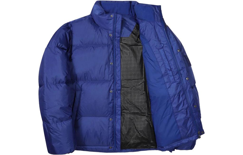 Men's FILA Down Jackets Unisex Blue Stand Collar Moderate