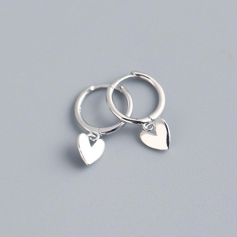 Boucles d'oreilles pendantes en forme de cœur à double couche de luxe pour femmes, bijoux de mariage coréen en cristal strass