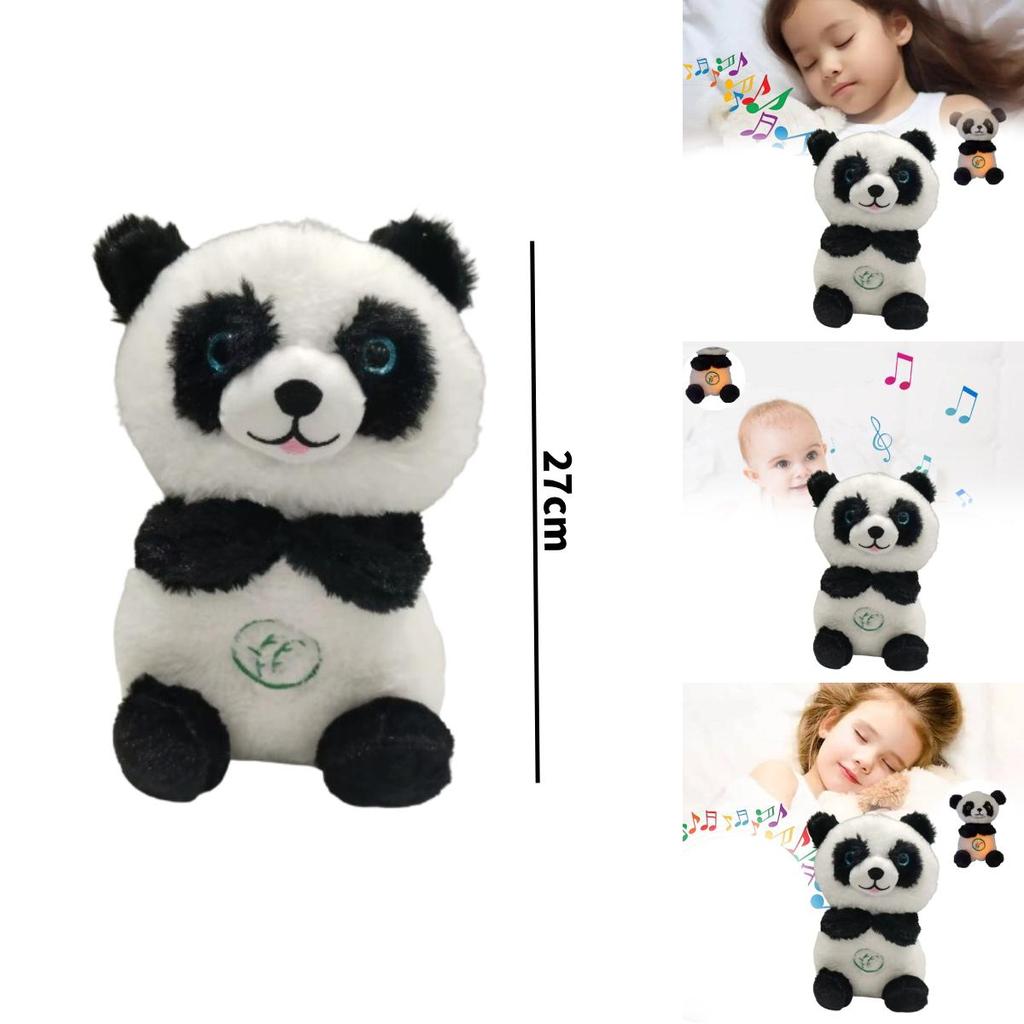 Peluche Orso Panda che Respira per Neonati con Musica e Funzioni Rilassanti per il Comfort del Neonato