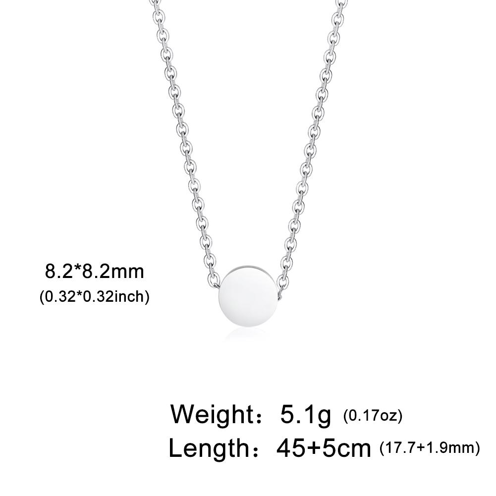 Fashion Peach Heart Pendant Necklace Round Heart Pendant Necklace Stainless Steel Simple Jewelry Women s Party Lover Gift 45-50cm