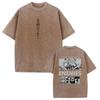 Manga VINLAND SAGA ENEMIES Tshirt For Mens Womens Clothing Vintage Washed Oversized T Shirt Summer Cotton Short Sleeve Tees