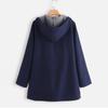 Women's Fashion Autumn/Winter Hooded Reversible Fleece Sweatshirt Jacket