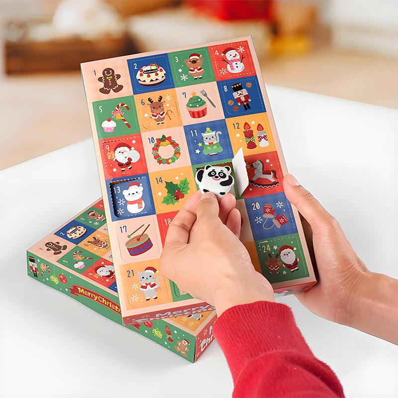 5PCS Candy Bag Cute Packing Box Surprise Christmas Countdown Packaging Boxes DIY Blind Box Packaging Advent Calendar Christmas