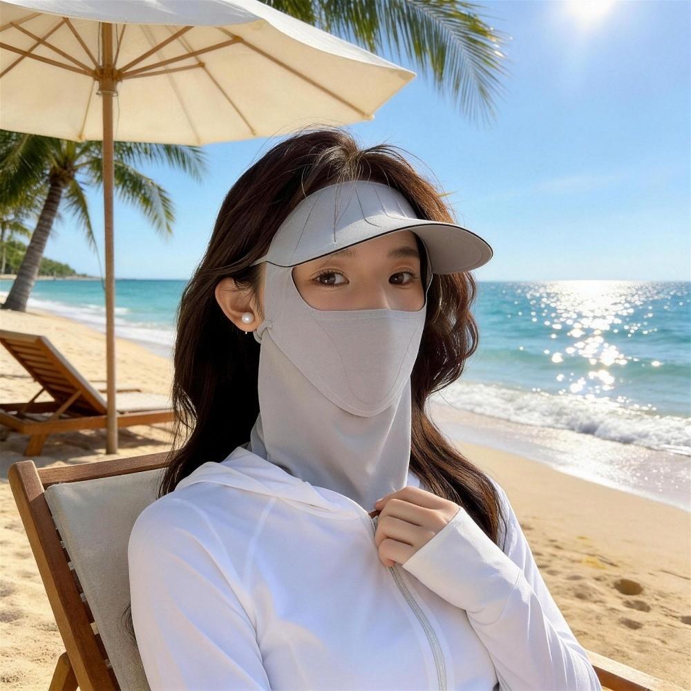 UV Blocking Sun Protection Mask Cooling Effect Breathable Face Mask for Women Lightweight Moisture-Wicking One-piece Mask Hat