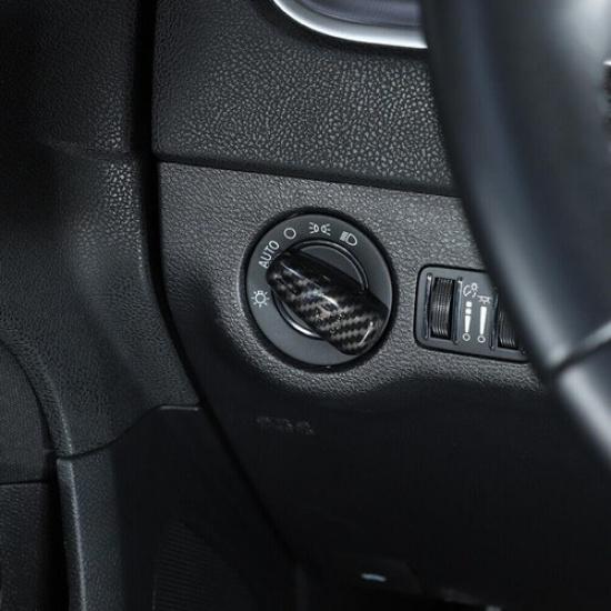 For 2011- Dodge Charger ABS Carbon Headlight Switch Button Adjust Cover Trim