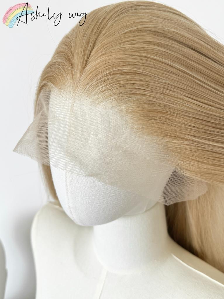 Ash Blonde Lace Front Wig 13*4 Frontal Wigs 26inch Synthetic Wig High Quality Synthetic Lace Front Wig for Cosplay Daily Use