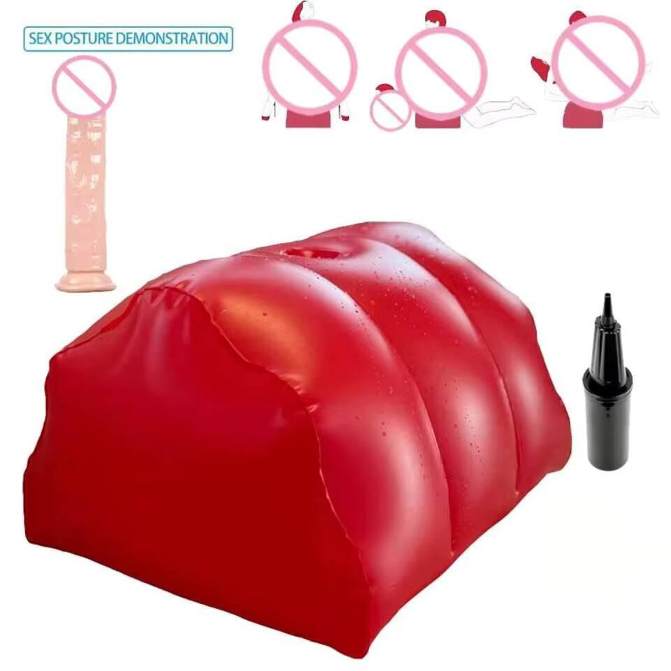 PVC Inflatable Sex Position Pillow Cushion Ramp Sofa Bed Adult Sex Toys For Woman Couples Sex Furniture With A Hole For Dildo