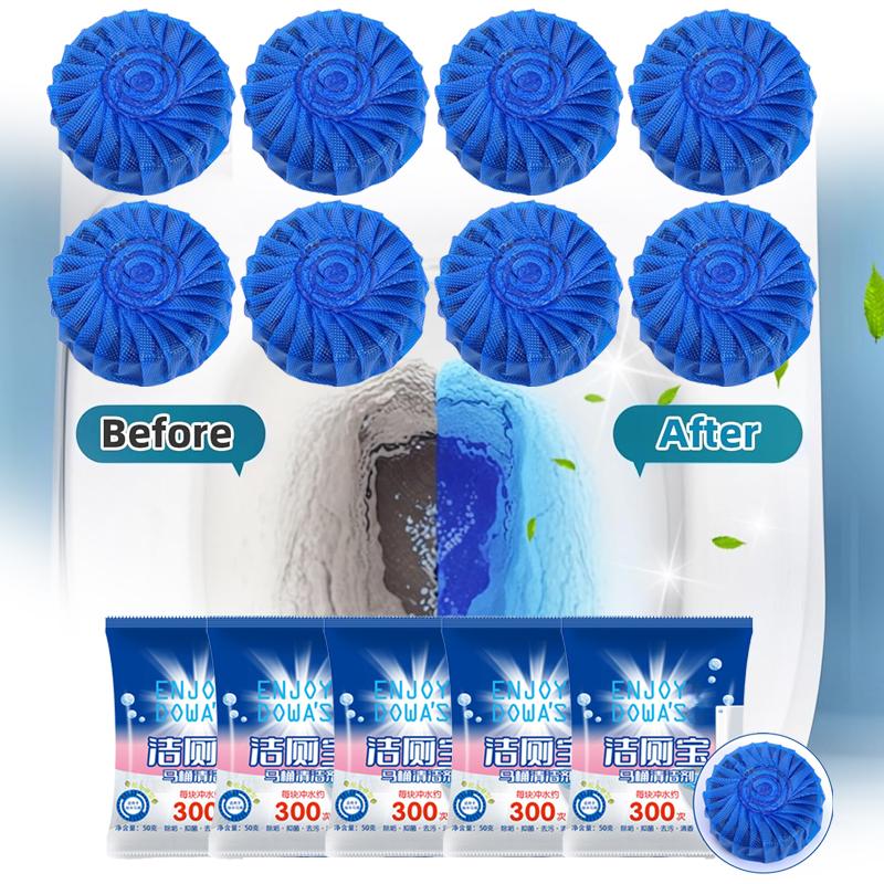 Toilet Bowl Cleaner Tablets Durable Blue Automatic Toilet Tank Cleaners Long Lasting Deodorizing for Home Bathroom Restroom