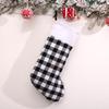 Red and Black Plaid Christmas Stocking Ornaments with Plush Details