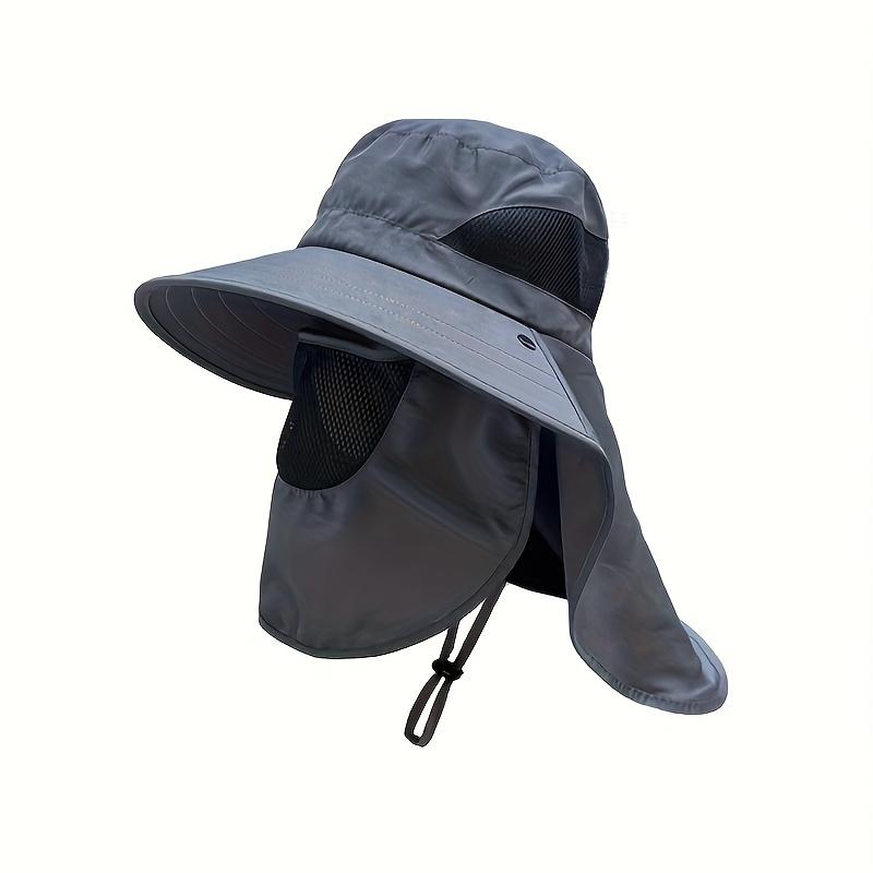 Summer Sun Hat Breathable Anti-UV Cycling Fishing Neck Flap Fisherman Hat Unisex Outdoor Large Brim Hunting Hiking Bucket Hat