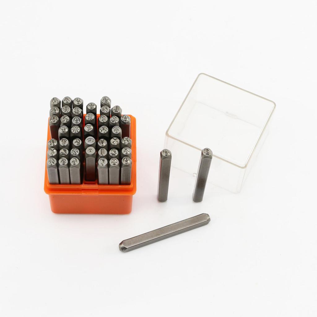 3mm 45pc Uppercase Letter Steel Stamps for Leather Embossing and Silverwork DIY
