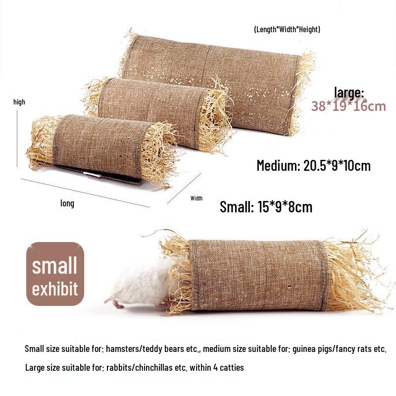 Radish Valley Small Pet Tunnel Toy: Grass Nest for Rabbits, Chinchillas, Hamsters, Guinea Pigs