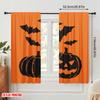 2pcs,2D Plane Printing Print Curtains Halloween Pumpkin (11) Polyester Woven (without Rod) All Seasons Ldeal for Various Room