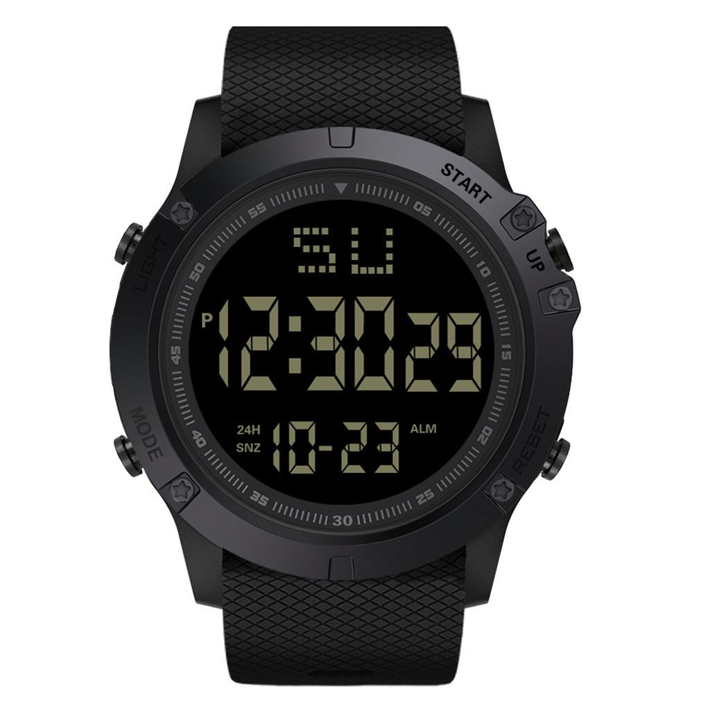 Large Screen Outdoor Sports Watch Round Dial Waterproof Luminous Watch for Indoor Outdoor Sports