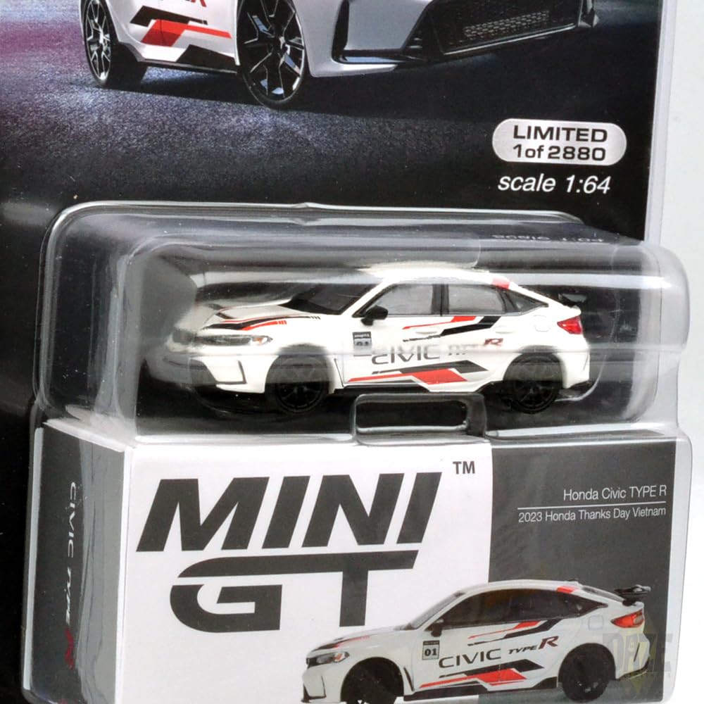 MINI GT 164 Scale MiJo Limited Edition - Honda Civic Type R - 2023 Thanks Day Vietnam MGT00626-MJ
