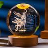 3D Constellation Crystal Ball Night Light Laser Engraved Birthday Gift Glass Sphere Home Desktop Decoration with Wooden USB Base