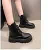 Casual outer wear versatile fashion foreign style short boots European and American style 's spring and autumn Martin boots 's thick-soled muffin heel