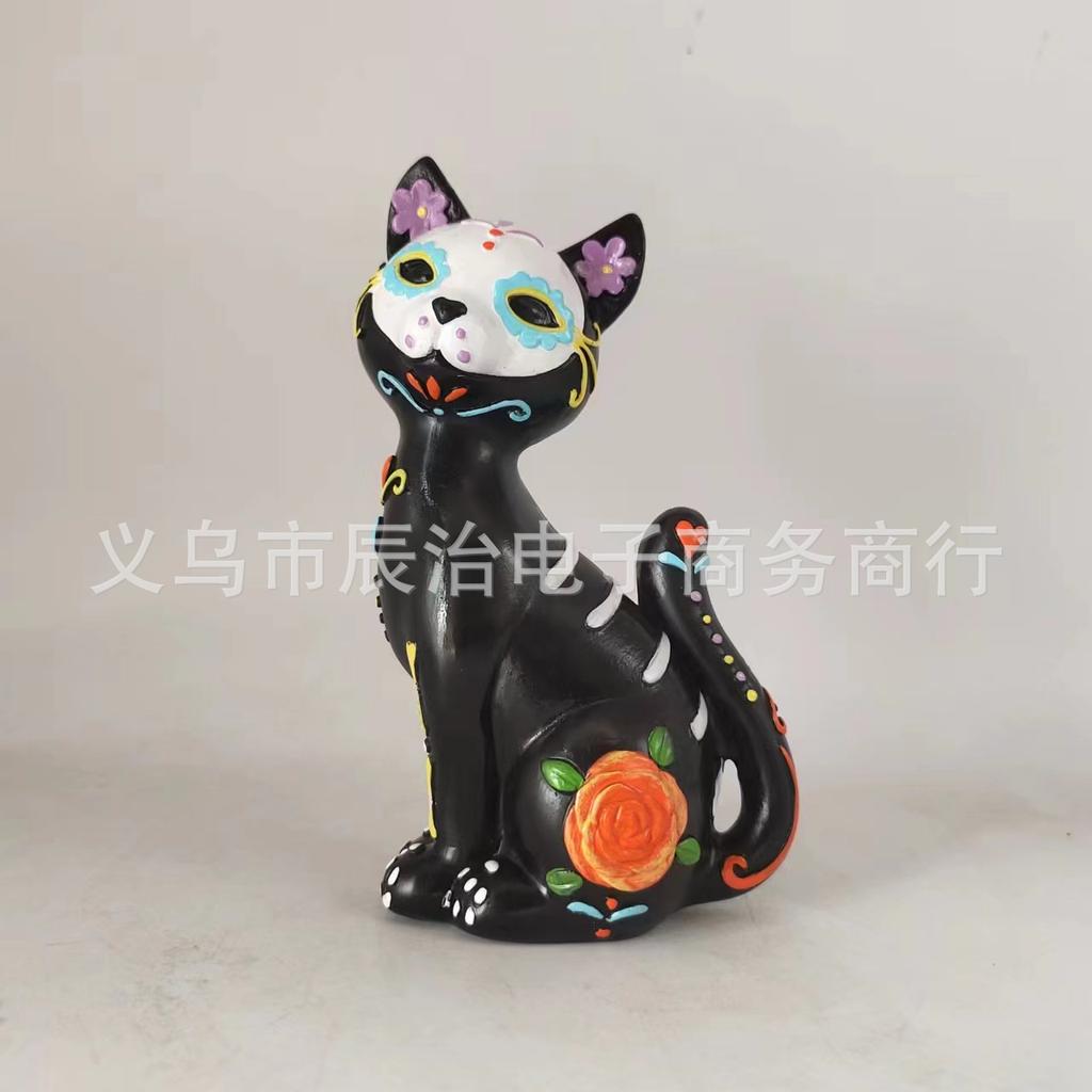 The new ghost cat desktop ornament is suitable for festive decoration atmosphere