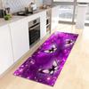 Vibrant Butterfly Floral Print Doormat Non-Slip, Absorbent Entryway Mat Home Decor Rug for Kitchen or Front Door