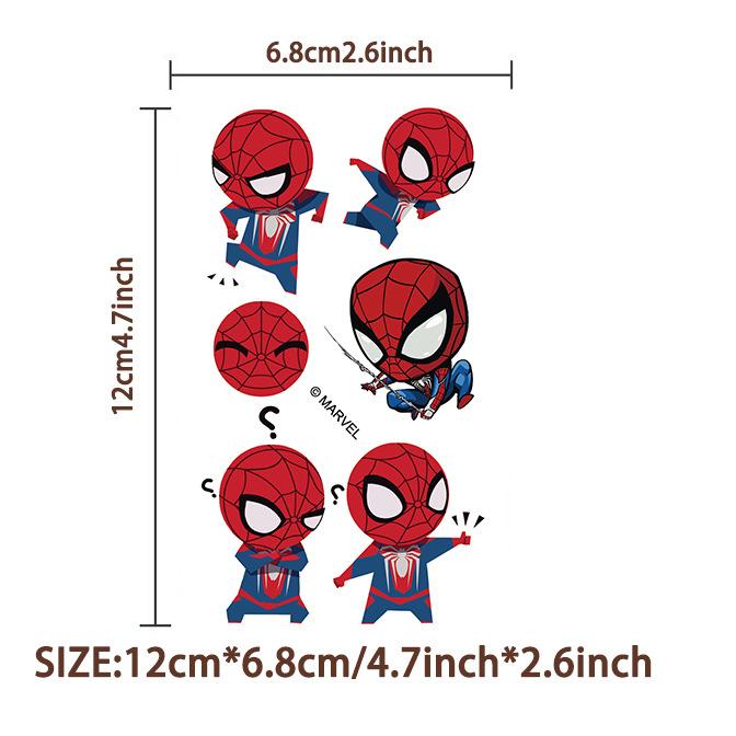 Spider-Man Temporary Tattoos Waterproof Long-Lasting Party Favors Funny Face Stickers for Kids Adults Official Licensed Merchandise