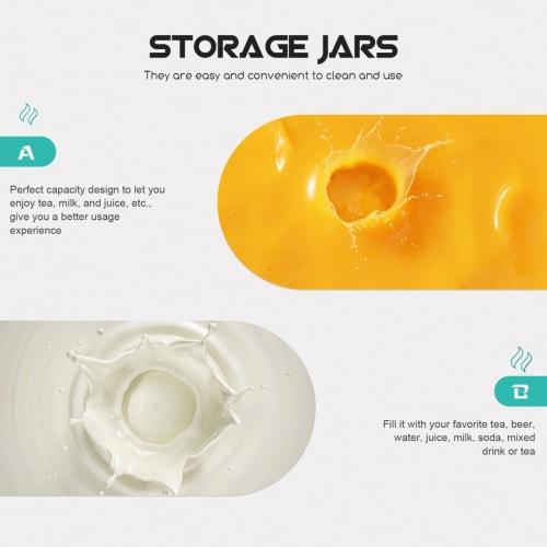 FOMIYES Mini Yogurt Jars, Glass Jars with Cork Lids, 6 Pieces, 200ml Empty Pudding Bottles, Honey Pot, Wedding Mason Jars