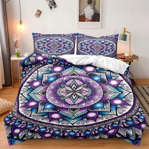 Mandala Duvet Cover Mandala Background Theme Duvet Cover Suitable For Children Kids And Adults Soft Comfortable And Breathable