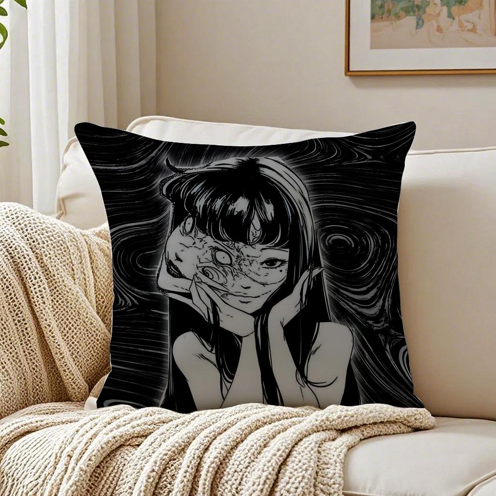 Manga Horror JJunji Ito TTomie Cushion Cover Pillowcase Antidustmite Living Room Sofa Decor Cushion Room