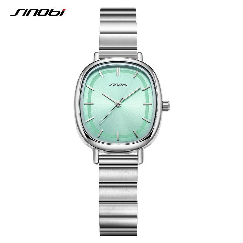 Watch Women S Waterproof Niche Fashion Quartz Watch Bamboo Pattern Steel Belt Square Watch Women S Watch 9869