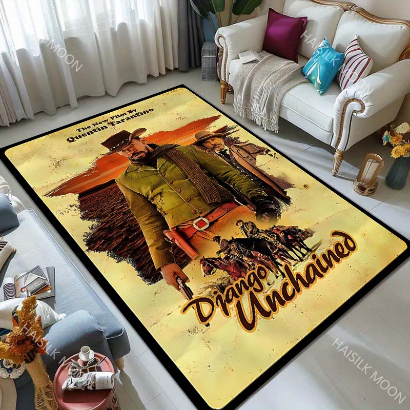 1 STuks Cowboy poster, Quentin Tarantino Tapijt voor Woonkamer Slaapkamer Bank Huisdecoratie Rus Antislip Vloermat Luxe Cadeau
