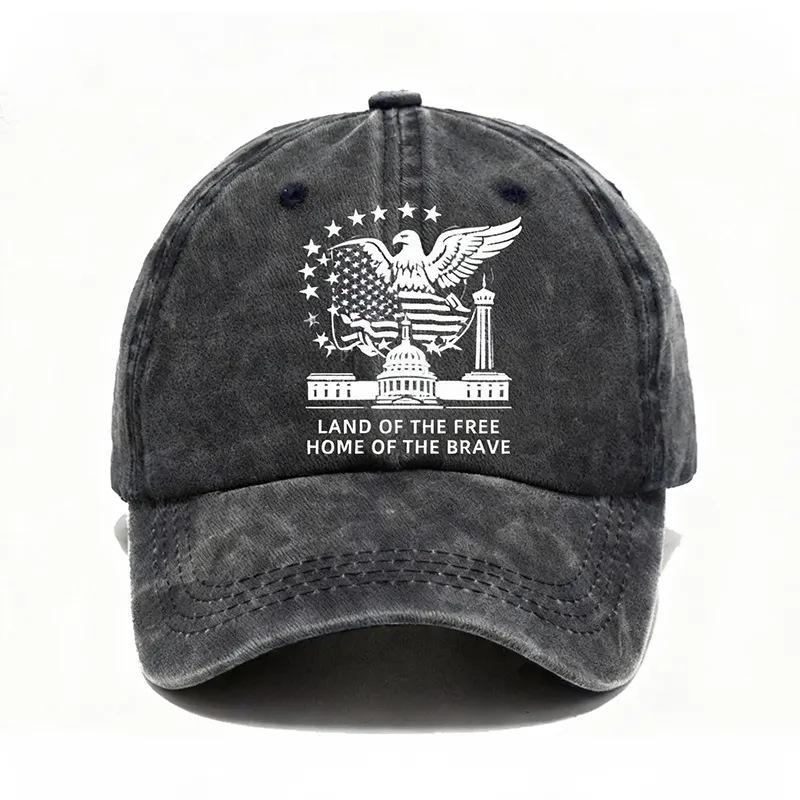 For Washed Splicing Letter PVC 6-Panel Baseball Cap Printed Logo Fashion Outdoor Sports Sunscreen Hat Adult 56-60 adjustable чёрный